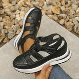Breakj Casual Magic Stickers Women 2025 Summer And Autumn New Large Size Loose Cake Thick Soles Of High Women's