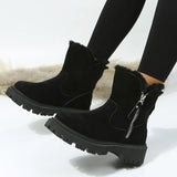 Breakj Boots 2023 Winter New Velvet Women's Shoes Warm Boots Cotton Shoes Large Size Women's