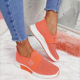 Sneakers Spring 2021 Ladies Flat Shoes Slip On Vulcanized Shoes Casual Outdoor Breathable Female Walking Running Shoes