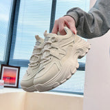 Breakj Korean Version Of The New Dad Shoes Female 2025 Spring Student Running Sports Platform Increased Leisure Street Shot