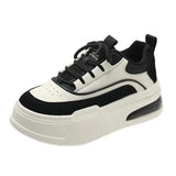 Autumn / Winter New Shoes Women's Niche Design Round Head Single Shoes With Color Thick Sole Increased Casual Sports Board