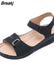 Women Sandals Soft Stitching Ladies Sandals Comfortable Flat Sandals Women Open Toe Beach Shoes Woman Footwear Sandalias