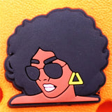 Heart-shaped Pistol Shoe Charms Accessories Black Yoga Girl PVC Shoes Buttons Yellow Hat Sunglasses Pink Sandals Charm