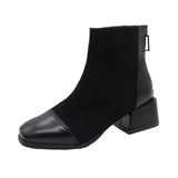 Breakj Net Red New Fashion Short Boots Women In The Back Zipper British Style Martin Boots Skinny Boots Naked