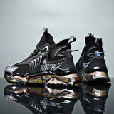 Men Sneakers Platform Men Casual Shoes Hollow Net Tennis Luxury Shoes Fashion Running Walking Shoes For Men Big Size