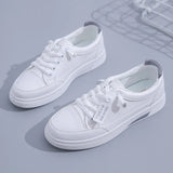 Breakj White Shoes Women 2025 Spring Model Autumn Women's Shoes Korean Version Ins Low Top Shoes Women Breathable Thick Platform Casual Single Shoes