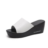 Breakj Slippers High-Heeled Slippers Women's Summer 2023 New Slope With Fish Mouth Thick Bottom Word Cool