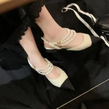 Woman Shoes Beige Heeled Sandals Round Toe Shallow Mouth Original Black Comfort Girls Closed Low Basic PU Neutral Back