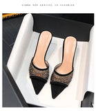 Pointed High With A Word Slippers Women's Net Yarn Water Toe Fish Mouth Fashion Cold