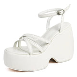 Dropship 2023 Summer Platform Brand Design Woman Sandals Shoes Wedges High Heeled Comfy Leisure Woman Shoes
