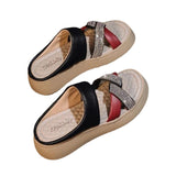 Breakj Bottom Soft Skin Rhinestone Slippers Women Wear Summer 2024 New Fashion Versatile Lazy Female