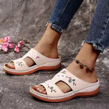 Breakj Summer Outside The Seaside Wear New Slippers Leisure Slopes And Flowers Shoes Beach Vacation Rome Cool Drag Sandals