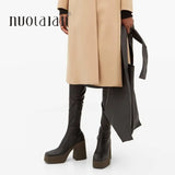 Brand Autumn Winter Women Boots Long Stretch Slim Thigh High Boots Sexy Over the Knee Boots High Heels Platform Shoes