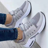 Breakj Size Women's Sports Single Shoes Women's 2023 Summer New Flying Woven Slope Heel Round Head Casual Single