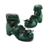Platform Lolita Shoes Women 2022 Loli High Heel Woman Pumps Cross Bandage Girls Kawaii Cosplay Girl Mary Jane Shoe JK