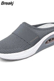 Women Walking Shoes Air Cushion Slip-On Orthopedic Diabetic Ladies Platform Mules Mesh Lightweight Slipper Wedge Female