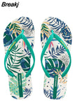 New Ladies Slippers Non-slip Flip-Flops Outdoor Hawaiian Printed Slippers Summer Fashion Women's Sandals Male Flip