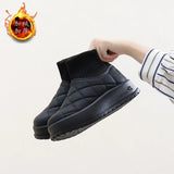 Breakj Velvet High Top Snow Boots Female 2024 Winter New Student Ins Korean Version Warm Casual Platform Cotton Shoes