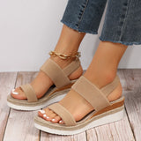 Breakj Slope Heel Sandals Women 2025 Summer New Fish Mouth Tight Feet Thick-Soled