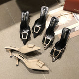 Brand Women Slippers Slip On Mules Leopard Shoes Women Slides Home Slippers Mules Low Heel Shoes Ladies Fashion Shoes