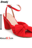New 2023 Summer Woman Sandals Super High Heel With Butterfly-knot Sweet Lady Office Woman Sandals Shoes Plus Size