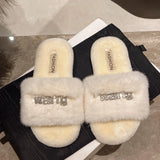 Breakj Version Of The Trend Home Hair-Hair Drag Woman 2025 Autumn And Winter New Flat Shoes Small Design Comfortable Leisure