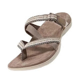 Slippers Summer Velcro Flat Sandals Women Closed Toe Women Arch Correction Slippers Casual Outdoor Flip Flops Plus Size