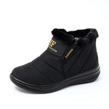 Boots Women Shoes Warm Plush Fur Ankle Boots Winter Female Slip On Flat Casual Shoes 2020 Waterproof Ultralight