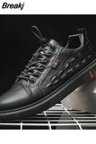 Men's Leather Casual Shoes Men's British Style Designer Shoes Elastic Band Outdoor Moccasins Men Loafers Sneakers Loafers