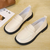 Jane Shoes Women 2024 Spring And Autumn New British Wind A Foot Pedal Small Leather Shoes Women With Retro Single Shoes