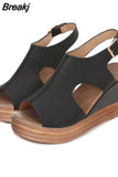 Casual Summer Slides Slippers Women Heels Wedges Slippers Women Sandals 2023 New Female Shoes Fashion Heeled