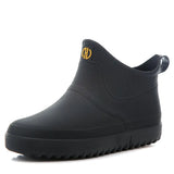 Men Rubber Rain Shoes Slip On Waterproof Low-Heel Tube PVC Rain Boots Work 2020 Hot Sale Men's Boots