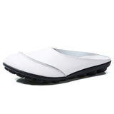 Breakj First Half Of The Slippers Women Wear 2023 New Bean Shoes Flat Bottom Large Lazy Cold Drag Woman