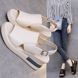 Breakj Cake Thick Bottom Heel Shoes Women Wear 2025 After The Empty Word Buckle Cool Slippers Large Size High Heel Sandals