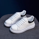 Spring/Summer Women shoes Wedges Platform Sneakers Lace-Up Breathable Casual Chunky Ladies White Shoes