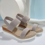 Breakj Slope Heel Sandals Women 2025 Summer New Fish Mouth Tight Feet Thick-Soled