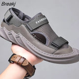 Men's Large Size Soft Sole 2023 Summer New Slippers Baotou Breathable Beach Shoes Outdoor Casual Shoes Chaussure