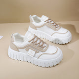 Breakj Summer New Korean Ins Breathable Small White Shoes Women's Hollow Casual Board Shoes Thick Platform Versatile Pine Shoes XQ