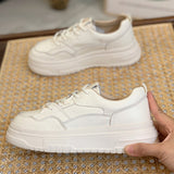 Size 35-40 Sneakers For Women Rela Leather High Heels Platform Shoes Women 2023 Fashion Pumps Baskets Luxury