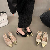 Thick With Late Night Gentle Baotou Sandals Fairy Shoes 2024 New Spring And Summer Temperament Small Fragrant Wind Single