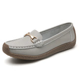 Breakj Small Gold Buckle Round Head Pedal Soft Base Shallow Mouth Fashionable Happy Lefu Shoes Female Wind Flat Shoes Soft Sole Single