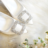 Style Pointed High Heel White Wedding Shoes Rhinestone Bridal Shoes Small Size Shoes 33-43 Sizes Dress Party