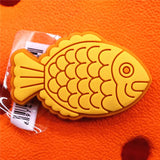 Tai Chi Socks Lip Print Goldfish PVC Buckle Shoe Accessories Decorations Jibz for Croc Charms Shoes fit Bracelet Kids