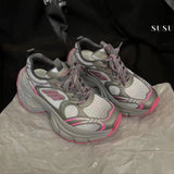 Breakj New Dad Shoes Female Sneakers Comfortable Increased Breathable Platform Korean Niche Design Cushioning Running