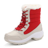 Women Boots Warm Fur Snow Boots For Winter Shoes Women Platform Boots Ankle Waterproof Winter Shoes Woman Heels Botas De