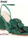 2023 Summer Woman Sandals Super High Heel With Butterfly-knot Sweet Lady Office Woman Sandals Shoes Plus Size