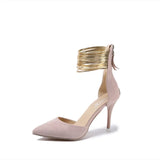 Women Sandals Ankle High Thin Heels Pointed Toe Lace-up Party Wedding Design Summer Women
