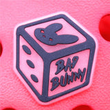 Bad Bunny Style Shoe Charms Accessories Planet Dice Eye Rabbit Man Shoe Buckle Decorations fit Kids X-mas Party