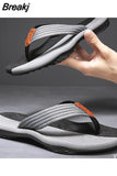 Nutral Soft Bottom Not Easy To Slip Flip Flops Fashion Trend Men's Flip Flops Casual Beach Shoes Large Size Men