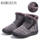 Boots Waterproof Snow Boots Female Plush Winter Boots Women Warm Ankle boots Winter Shoes Women casual flat shoes